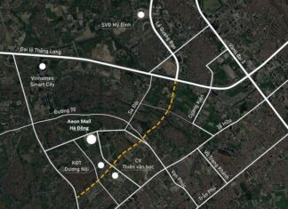 A 3km road in the heart of Hanoi passing through a series of major projects, connecting Vingroup’s planned projects and Nam Cuong’s mega urban area, will be opened to traffic in the next 2 months.