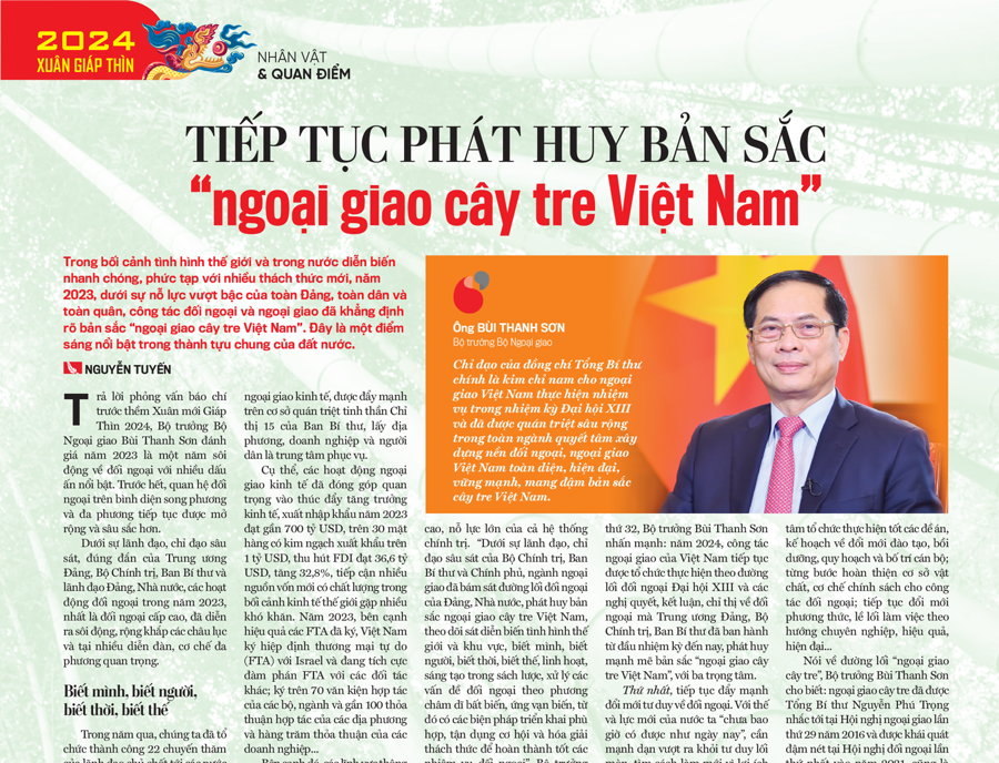 Continuing to excel in the art of “Vietnamese bamboo diplomacy”