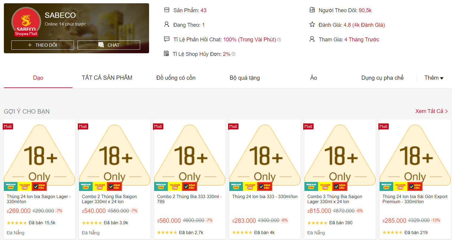 Sabeco shifts from ‘drinking on premises’ to ‘takeaway’, kickstarting its online presence