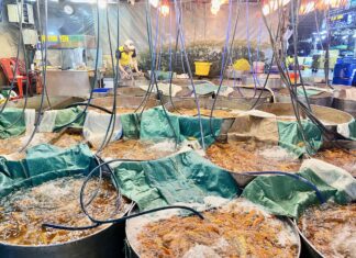 Busy Night at the Carp Market for Ong Tao Worship in Ho Chi Minh City