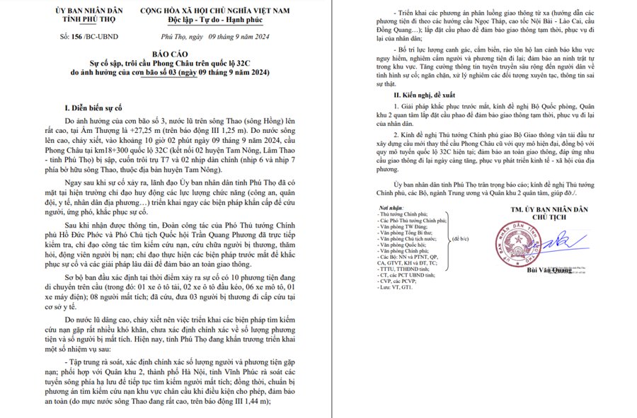 Proposed Installation of a Temporary Pontoon Bridge to Aid Commuters Affected by the Collapse of Phong Chau Bridge
