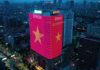 The Pride of Vietnam: ROX Tower Illuminates the Skies with Vibrant Colors and Patriotism