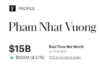How Rich is Billionaire Pham Nhat Vuong? His Net Worth Surpasses the Market Cap of BIDV, VietinBank, and Ranks Above Samsung’s Chairman and Donald Trump on the Global Wealth List