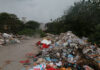 Unidentified Cosmetics Litter Unregulated Dump Site in Hanoi