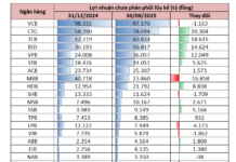 Banks with the Highest Profit Reserves for Dividend Payouts: Vietcombank Leads with Nearly 100 Trillion VND, Surpassing BIDV’s Private Bank Reserves