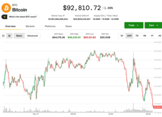 Bitcoin Plummets to $92,500, Shedding 27% from Peak