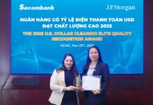 Sacombank Honored with J.P.Morgan Chase Award, Solidifying Its Leadership in International Payment Processing in Vietnam