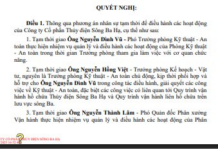 CEO of Song Ba Ha Hydropower Plant Takes Leave and Engages with Authorities