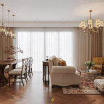 Luxurious Euro-American Interior Design for 110m² Apartments