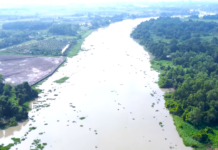 Aerial View of the Upcoming Port and Riverside Urban Area in North Ho Chi Minh City