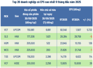 Who Tops the EPS Leaderboard for Q1-Q3 2025?