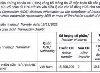 Major Shareholder of HD Securities Divests 10% Stake