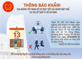 Urgent Notice from Ho Chi Minh City Tax Department: Residents, Please Take Note!