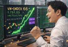 VN-Index Surges by Nearly 47 Points: Sacombank and Vingroup Stocks Lead the Surprise Rally
