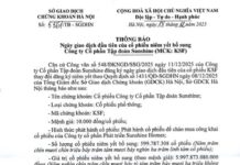 Sunshine Group’s Additional 600 Million Shares to Begin Trading on December 24th