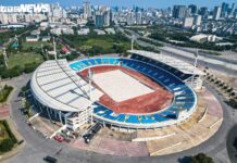 Up Close: Mỹ Đình Stadium’s New Turf Installation Promises End to ‘Playing Football on a Rice Paddy’