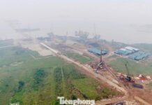 Up-Close Look at the Nearly 10 Trillion VND Hong Ha Bridge Construction Spanning the Red River