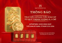 Bao Tin Manh Hai Announces 0.1 Tael Gold Product: Changes Effective Tomorrow (January 7th) – Customers Take Note!