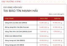 Gold Price on January 8th: Reverses Course, Drops Nearly 1 Million VND per Tael